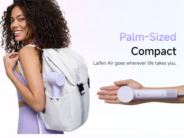 Palm-Sized Compact. Laifen Air goes wherever life takes you. Mini hair dryer, hair dryer for travel.