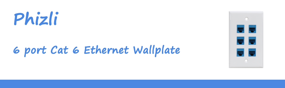 6 port ethernet wall plate