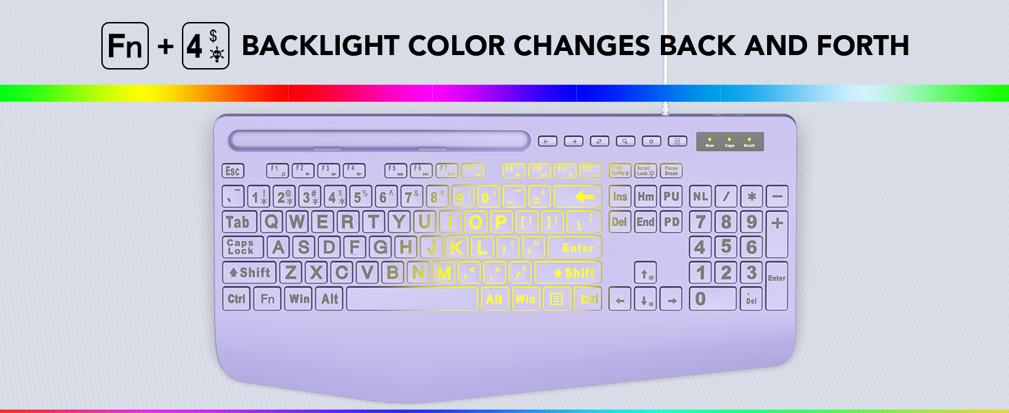 lighted keyboard for pc
