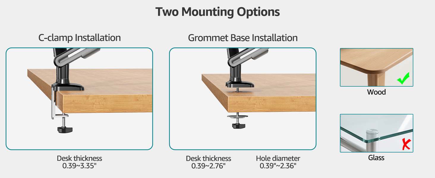 dual monitor desk mount