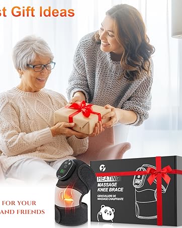 heating knee brace with massage