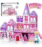 Magnetic Tiles for Girls - Princess Magnetic Blocks Building Toys for Kids Ages 3-5 4-8 Toddler S...