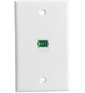 1 Port SC/APC Fiber Optic Wall Plate - Fiber Optical Keystone Jack Cover Plate for Fiber Cable Pa...