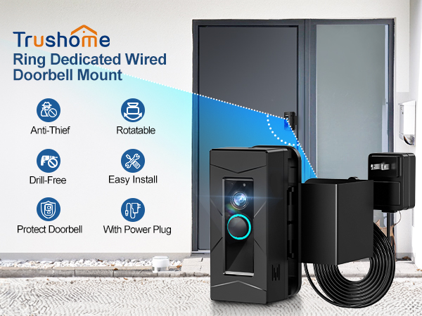 dedicated wired doorbell mount