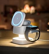 4 in 1 Wireless Charger, 3 in 1 Wireless Charging Station with Night Light for Mag...