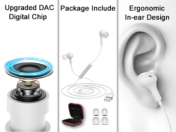 USB Earbuds with Microphone