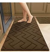 hicorfe Kitchen Rugs and Mats Sets,2 Pieces Super Absorbent Polypropylene Non-Slip Rug,Soft Comfo...