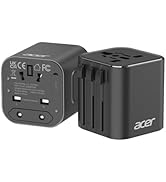 Acer US to Europe Plug Adapter, Universal Travel Adapter, International Power Adapter for USA to ...