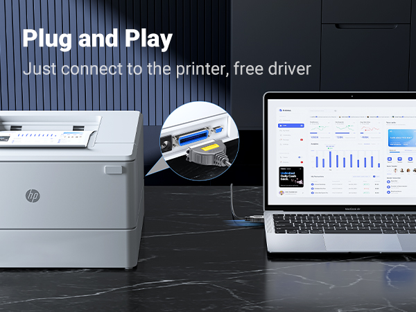 USB to Parallel Port Printer Cable