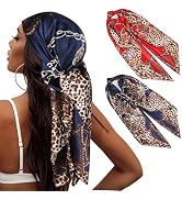 MaopaoBeauty 2PCS Head Scarf for Women's Hair 35" Square Head Scarf