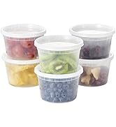 [48Set - 16oz.] Plastic Deli Food Storage Containers With Plastic Lids, Disposable togo container...