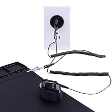 Anti-static easily grounded by grounding plug and grounding cord