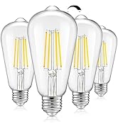 Vintage LED Dimmable Edison Light Bulbs 100W Incandescent Equivalent, 8W 1200Lumens, E26 Base LED...