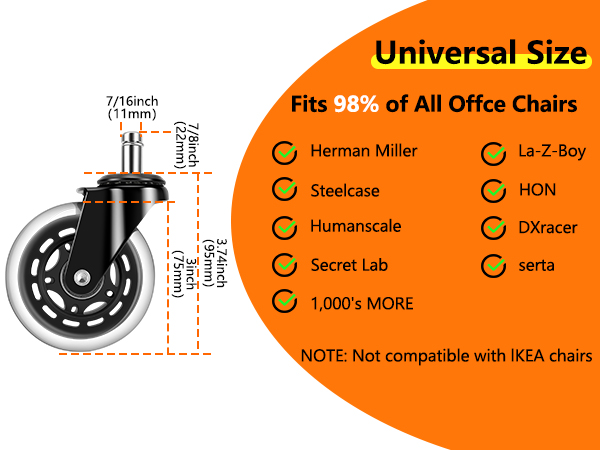 roller blade wheels office chairs