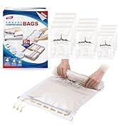 TAILI 12 Travel Compression Bags, Roll Up Space Saver Bags (4 Small+4 Medium+4 Large), Hand Roll ...