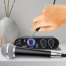 Wireless Bluetooth Home Audio Amplifier - 90W Dual Channel Mini Portable Power Stereo Sound Receiver
