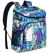 Scothen Cooler Backpack with 12 Ice Packs - Keeps 54 Cans Cold for Up to 24 Hours - Waterproof &amp; ...