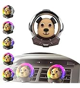 Cartoon Dog Funny Air Freshener,Car Air Freshener Cute with 5 Dynamic Lightings,Voice Control,USB...