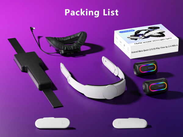 he head strap with battery meta quest 3/3s is With Power indicator lights. It can easily let you