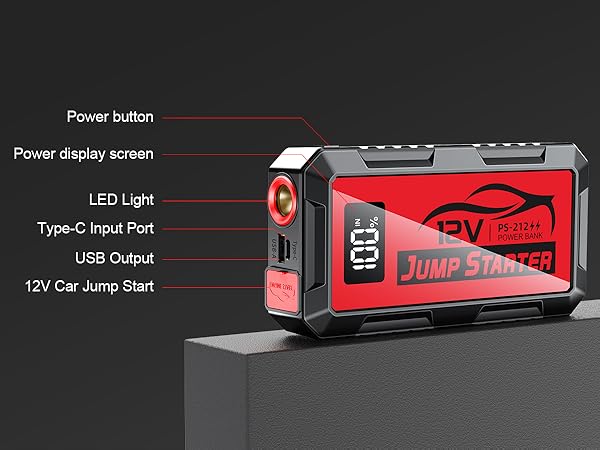 12V Jump Starter Battery Pack