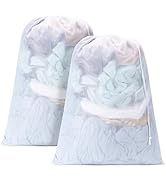 Aegero 2 Pack Mesh XL Laundry Bags,Machine Washable Dirty Clothes Organizer with Drawstring and I...