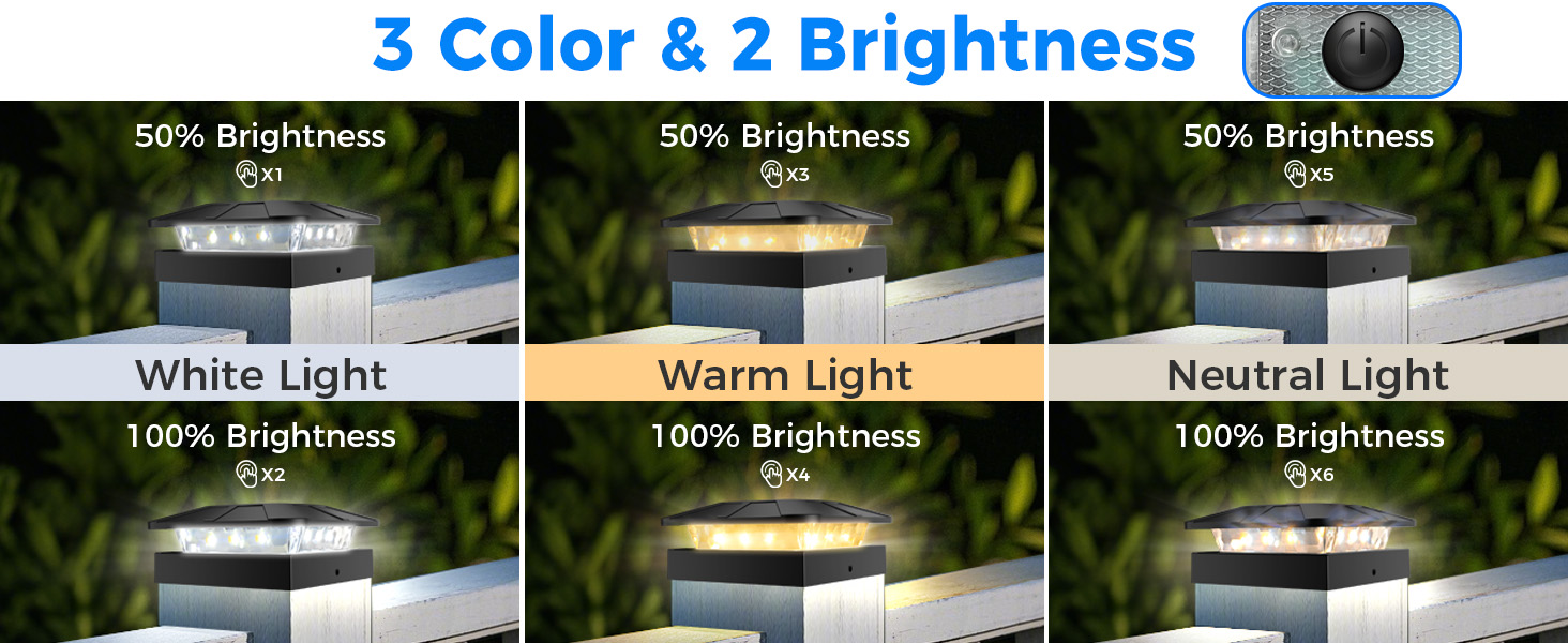 fence post solar lights