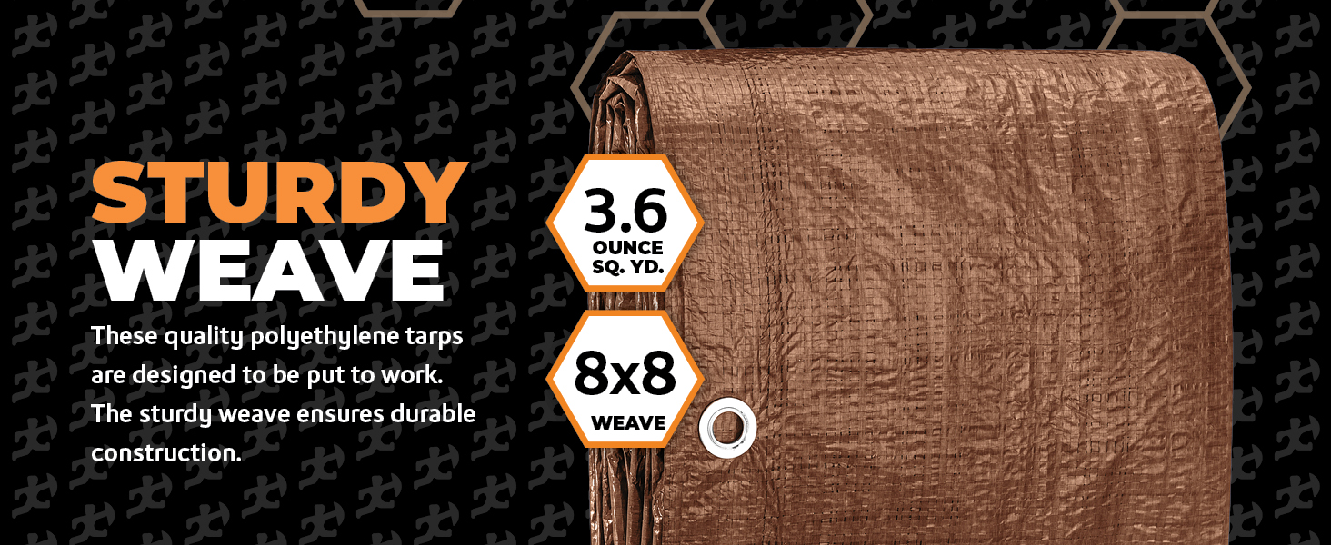 Xpose Safety multipurpose poly tarp protective sturdy weave waterproof weather proof 5 mil thick