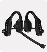 Open Ear Headphones with Mic, 32g Bluetooth Headset with Microphone, Dual Connect Bluetooth 6.0 w...