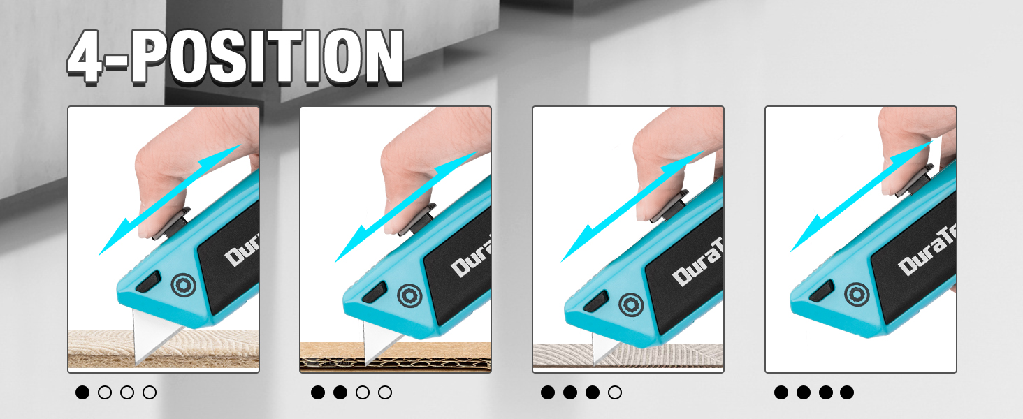 Auto-Loading Utility Knife Heavy Duty Retractable Box Cutter Quick-Change Razor Knife