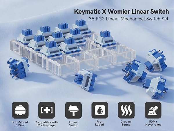 Keymatic X Womier Blossom Keyboard Switch (Abyss 35pcs)