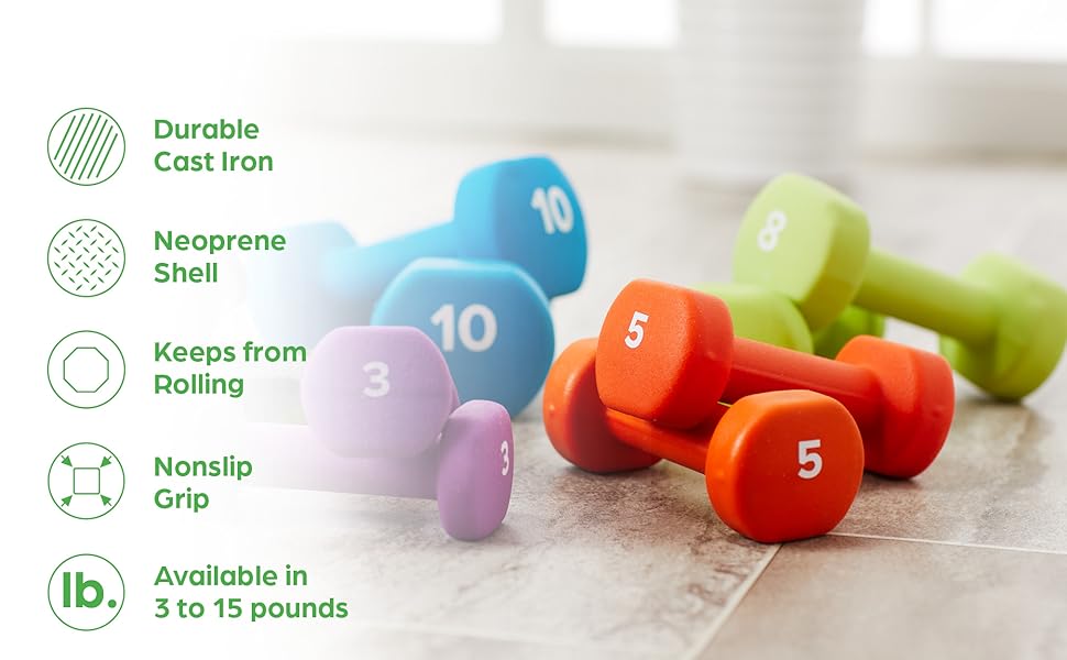 Gaiam dumb bells weights for men women, walk at home