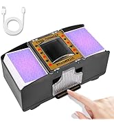 FEIERYA Automatic Card Shuffler 2/1/4/6 Deck,Battery-Operated Electric UNO Poker Shuffler,Playing...