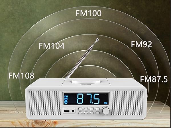 radio cd player stereo white