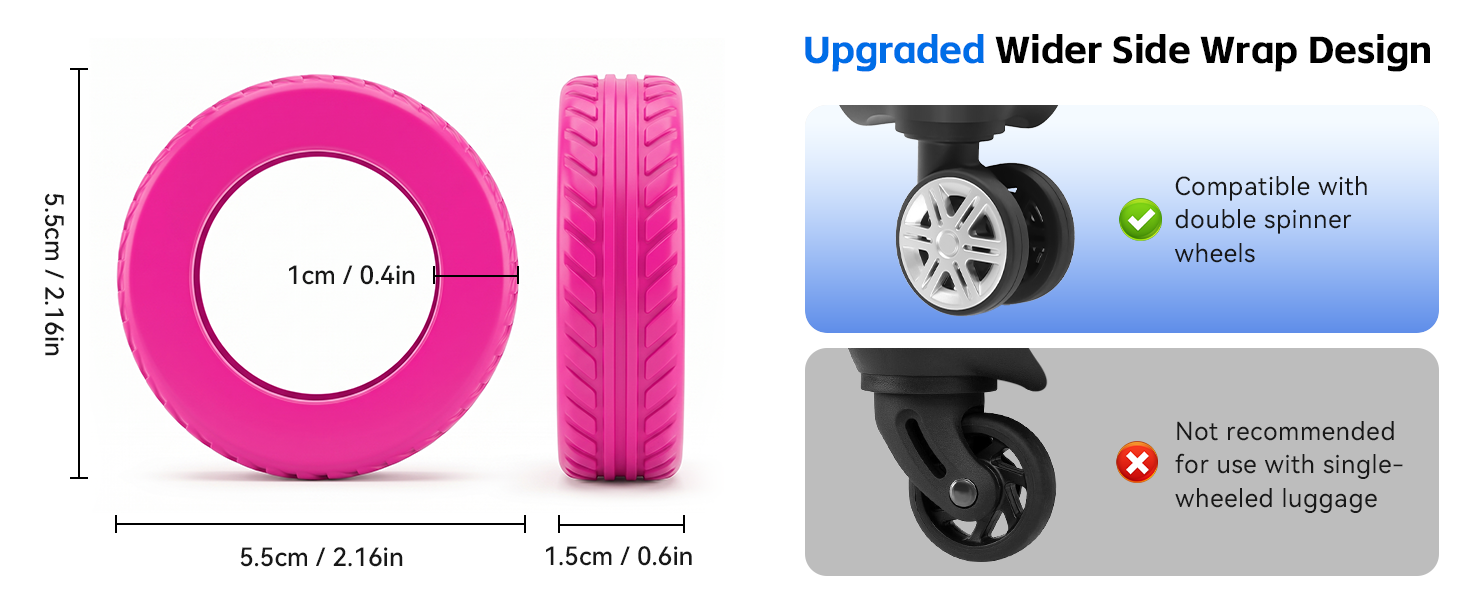wheel covers for rolling suitcases