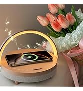 Vivilumens Birthday Gifts for Women 6 in 1 Bedside Lamps with Wireless Charger Bluetooth Speaker ...