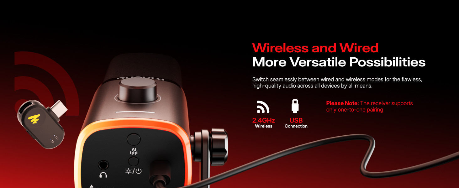 wireless dynamic gaming microphone for pc