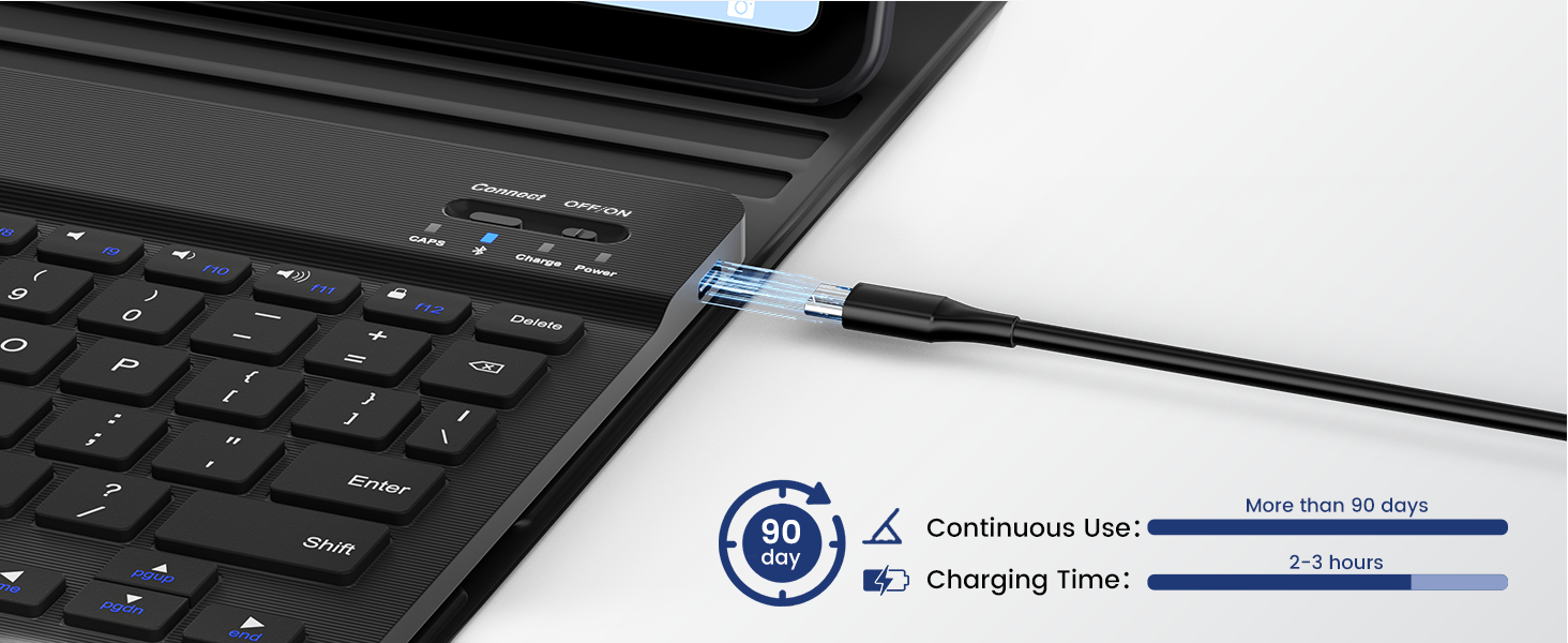 ipad case 10th generation with keyboard Rechargeable