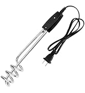 Immersion Water Heater - Portable Heater 1000W 10in 110V - Portable Travel Immersion Heater Eleme...