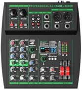Doslnlya MW-4 Professional 4-Channel Portable Sound Console Bluetooth 5.0 USB Sound Card 99 Audio...