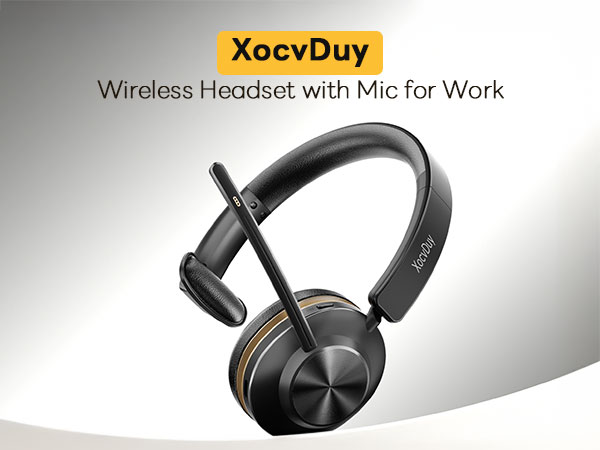 Wireless Headset with Mic for Work