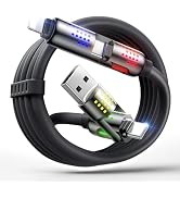 MAGIC JOHN 240W 4 in 1 Charging Cable, 6.6FT USB C to Lightning Cable [MFi Certified], Multi Char...