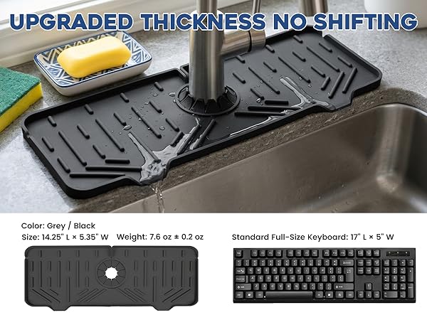 Silicone Faucet Mat Drip Catcher Drying Tray Mat Dish Kitchen Accessories Sink Splash Guard