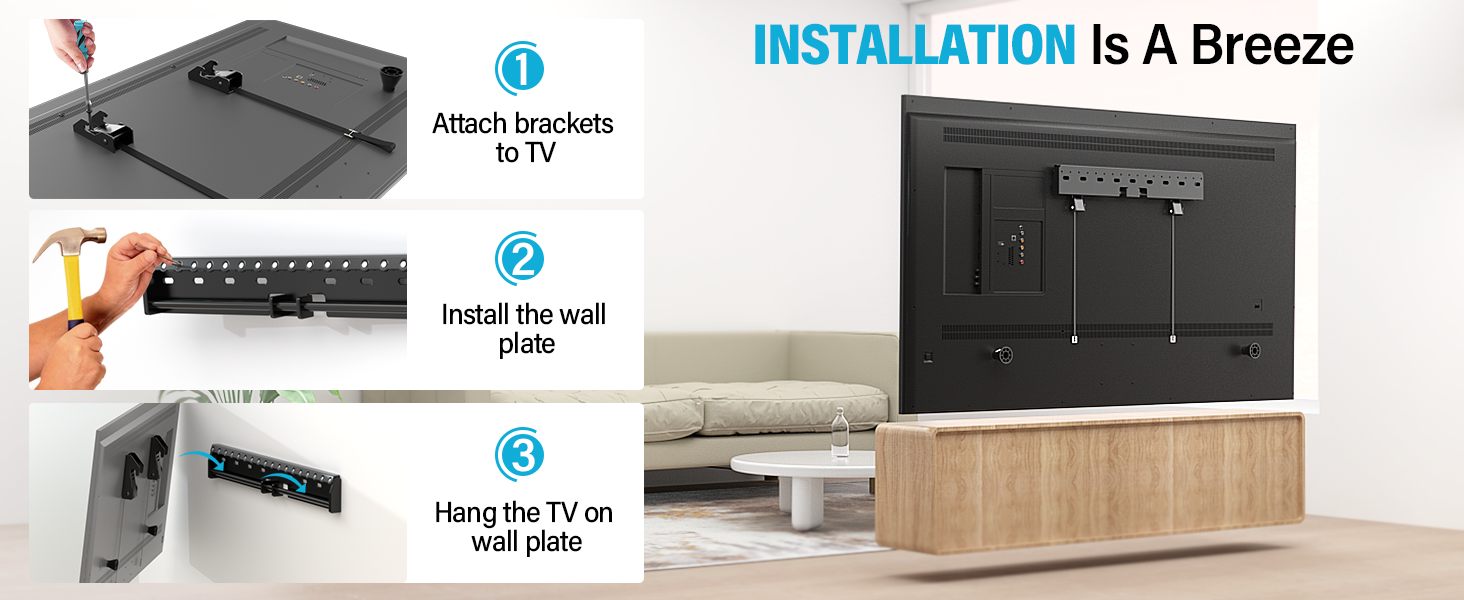 studless tv wall mount