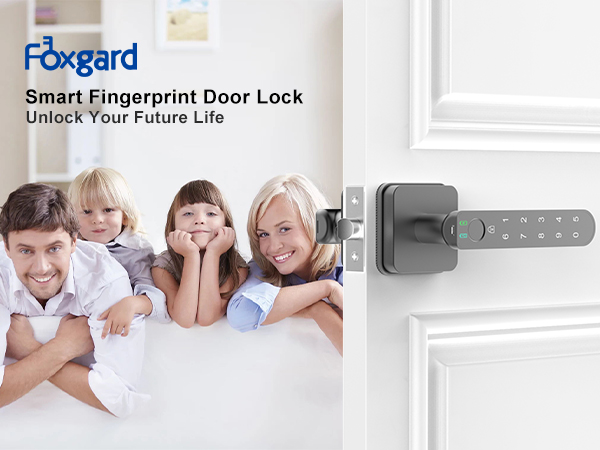 Foxgard Smart Fingerprint Door Lock Square