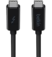 Belkin Thunderbolt 3 USB C to USB C 3.3ft/1M Long Data Transfer Power Cable with 20 Gbps Data Tra...