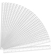 32 Pack Clear Plastic Ruler 12 Inch, Rulers Bulk for Classroom, Transparent Ruler with Centimeter...
