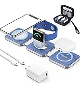 FutureCharger 3 in 1 Wireless Charging Station for Multiple Apple Devices, Foldable Magnetic Wire...