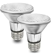 Par20 Bulbs, 2 Pcs 120V 50W Par20 Flood Light Bulbs, E26 Medium Base Long Lasting Life High Outpu...