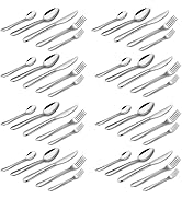 40 Piece Silverware Set for 8, Premium Stainless Steel Flatware Set, Mirror Polished Flatware Set...