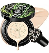 Cushion CC Cream Foundation Makeup with SPF 50+, Full Coverage Foundation Color Corrector, Moistu...